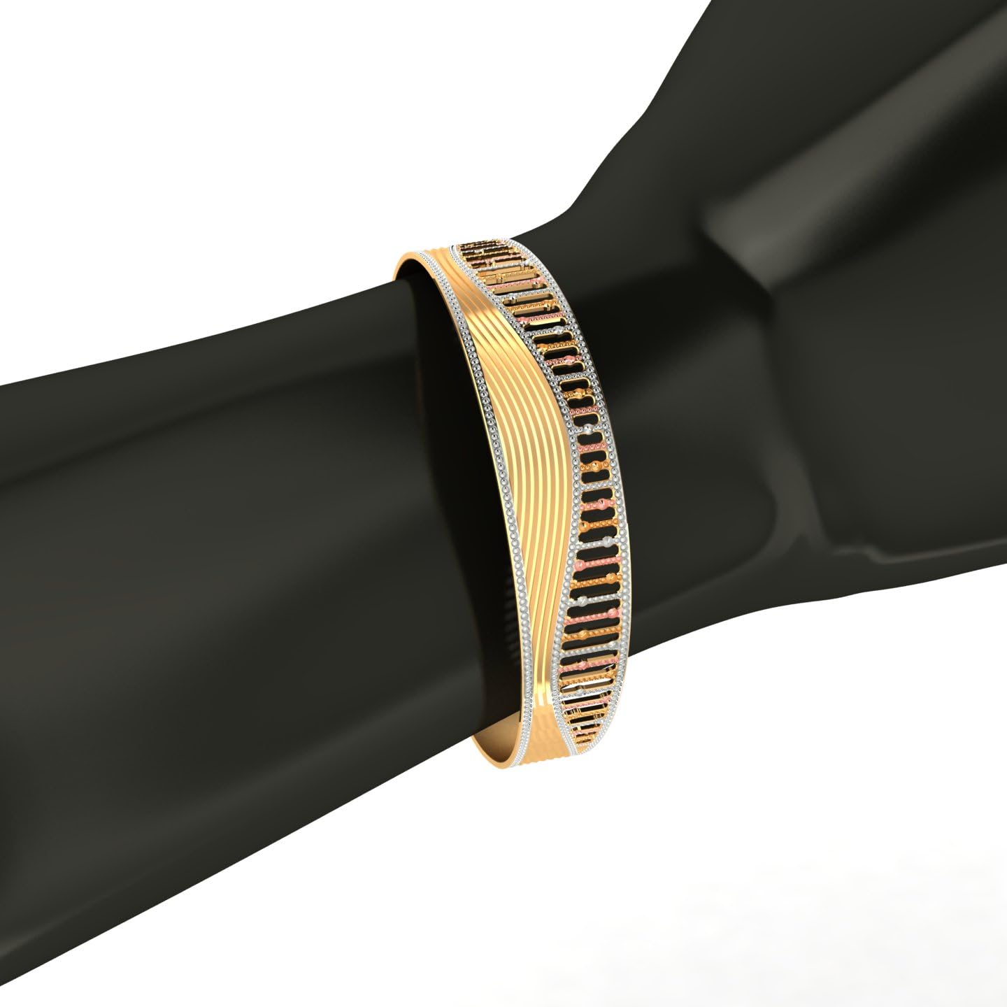 CYGNI BANGLES Womens Luxury Bracelets 18kt Yellow Gold Gold Plated CNC, Bracelet for Women Traditional Design Froming Jewelry (LBR-13)