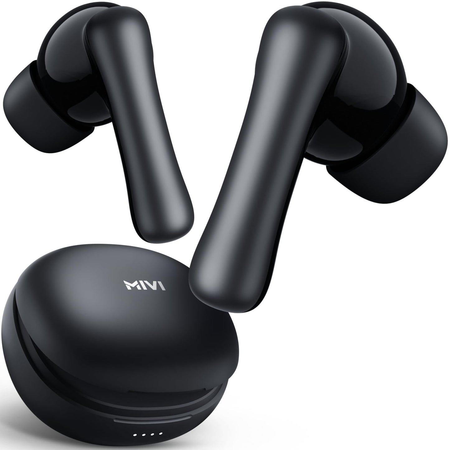 Mivi DuoPods i2 True Wireless Earbuds - 45H+ Playtime, HD Calls, Fast Charging, 13mm Bass Drivers, IPX4 Sweatproof, v5.3 Bluetooth in Ear Ear Buds Wireless, Made in India
