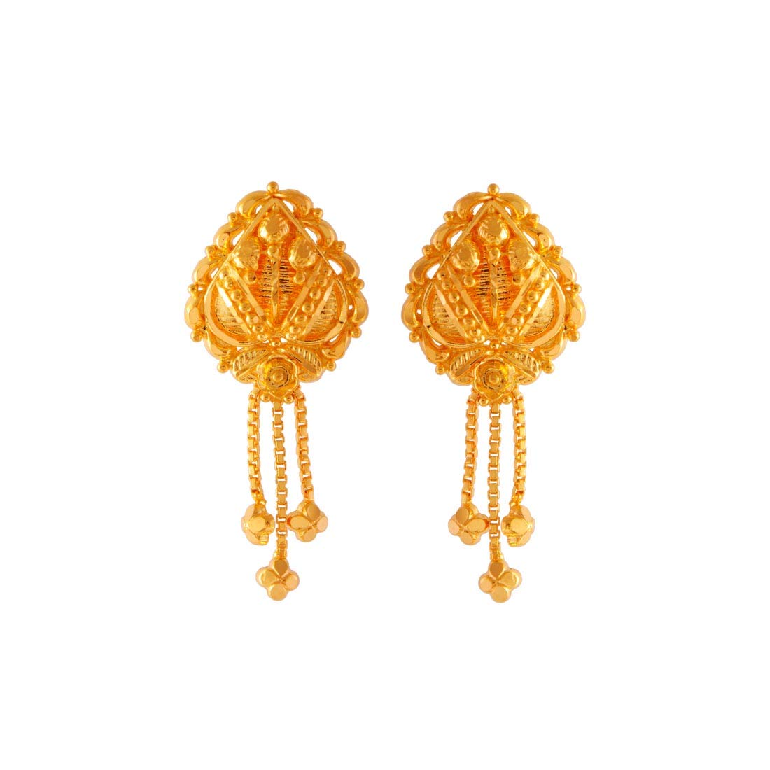 Chandra Jewellers 22k (916) Yellow Gold Stud Earrings for Women