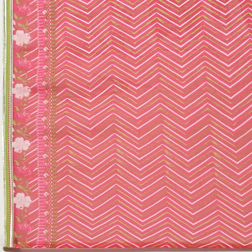 Rangriti Women Polyester Printed Straight Suit Set (FESTIVE19358SS24PNK_Pink