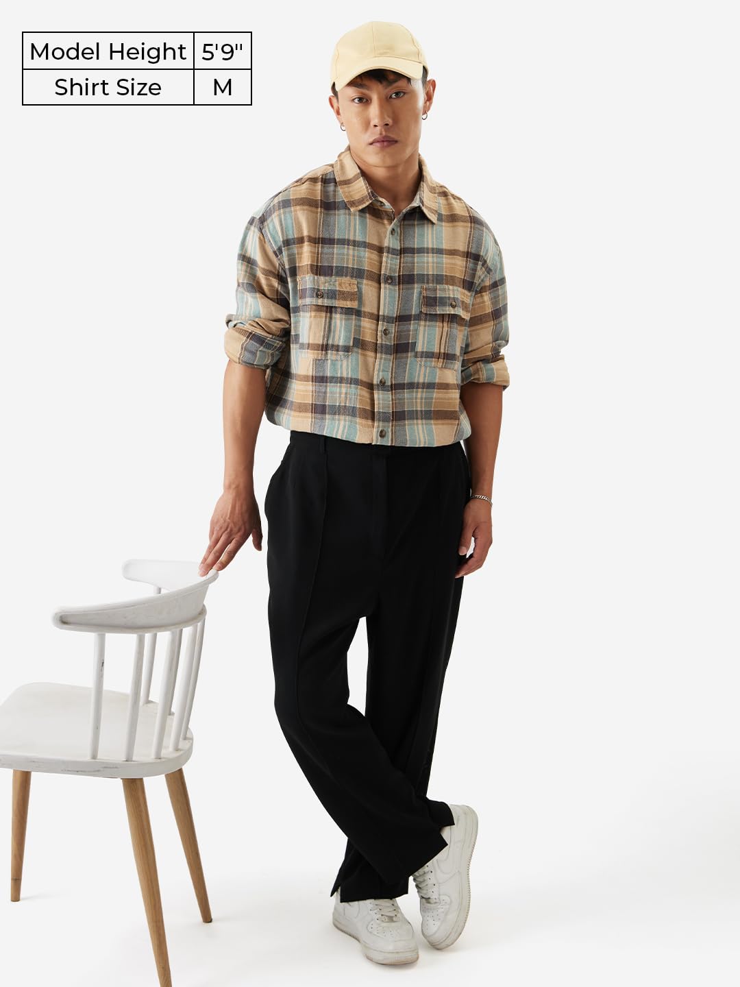 The Souled Store Plaid: Seaport Men and Boys Long Sleeve Button Front Regular Fit Utility Shirts