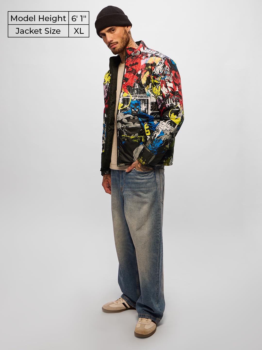 The Souled Store Batman: Gotham City Women and Girls Winter Reversible Puffer Jackets