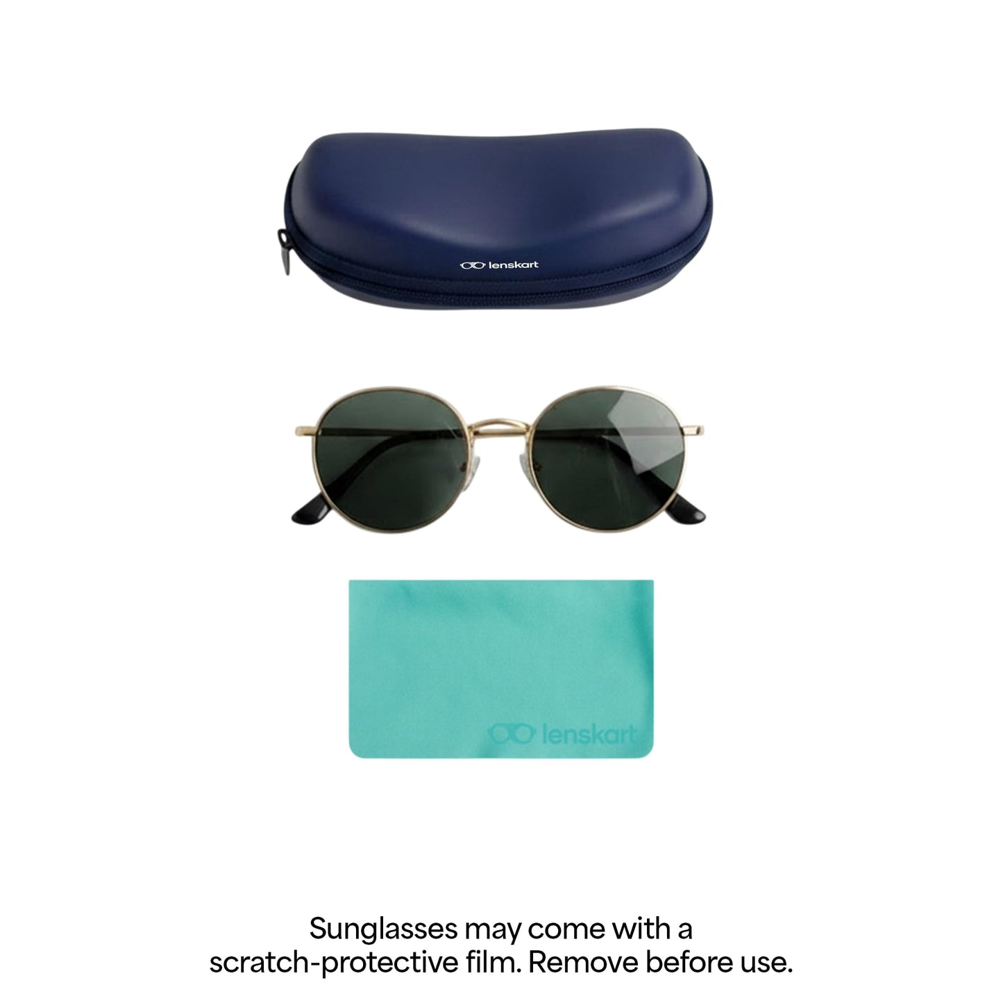 VINCENT CHASE EYEWEAR By Lenskart | Full Rim Round Sunglasses| Polarized And 100% UV Protected | Men & Women | Medium | VC S13112