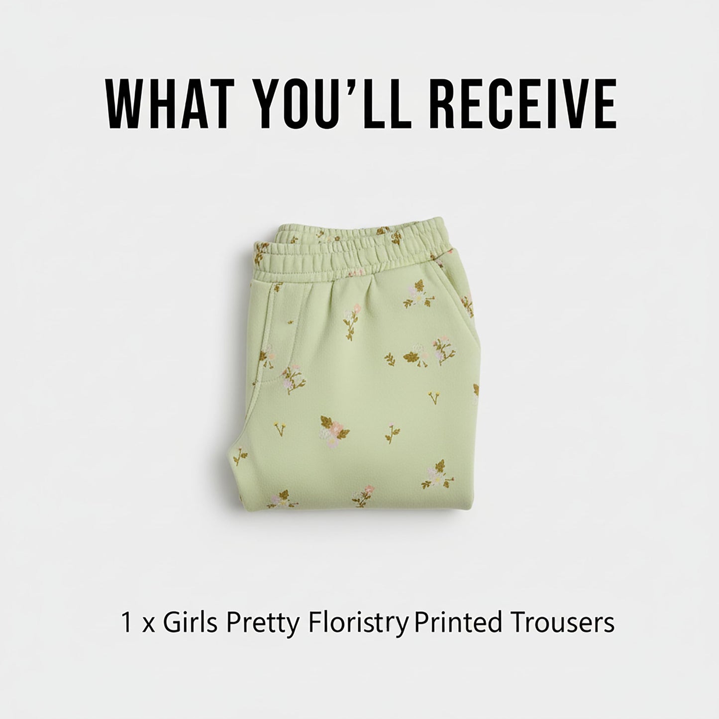 Mothercare Girls Pretty Floristry Printed Trousers - Green