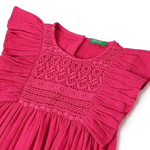 United Colors of Benetton Regular Fit Round Neck Crochet Dress