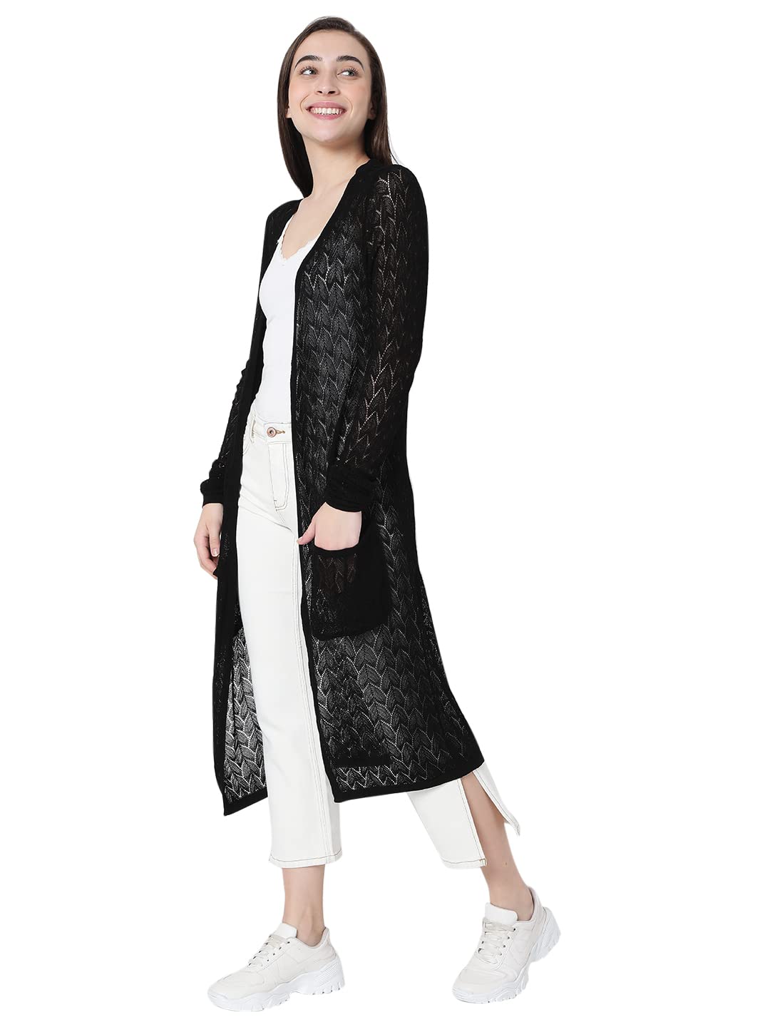 VERO MODA Regular Fit Shrug(148008501_Black_XS)