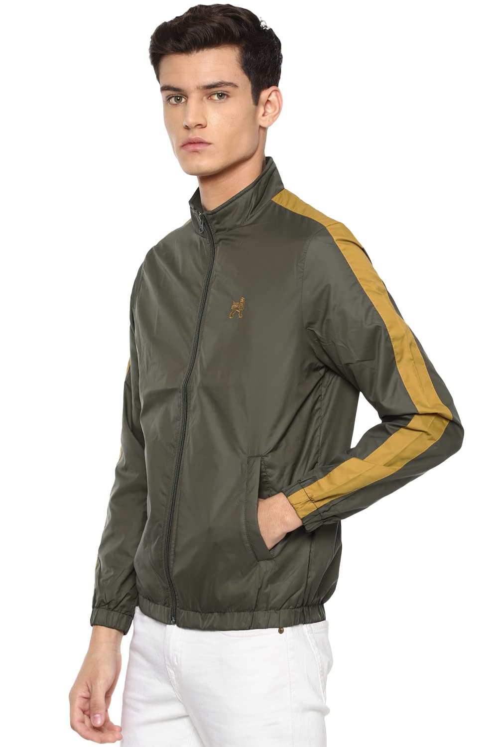 Van Heusen Men's Car Coat (VAJKBBOBE93082_Olive_L)