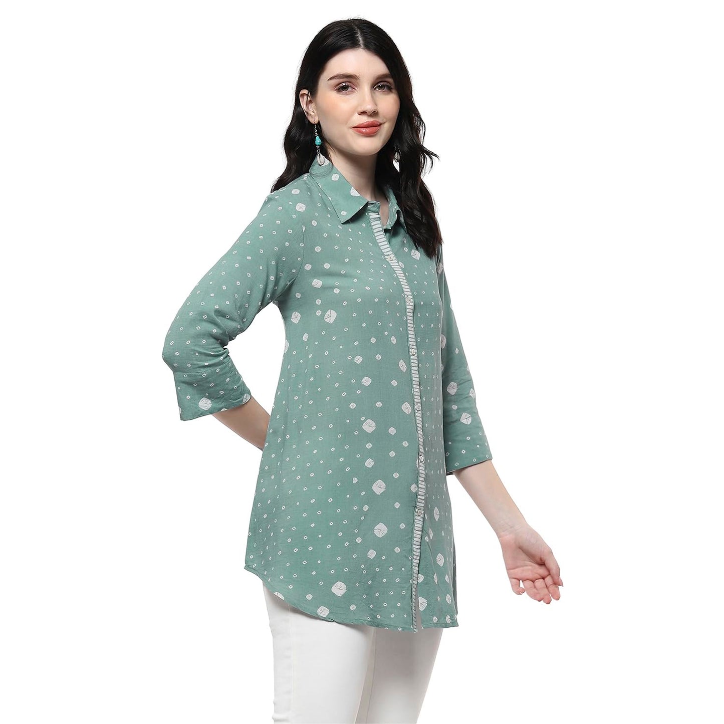 BIBA Women Viscose Rayon Straight Printed Kurti