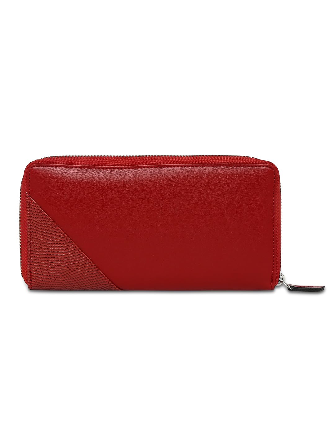 Caprese Women Faux Leather Zoey Wallet Large Zip Around Terra, Red