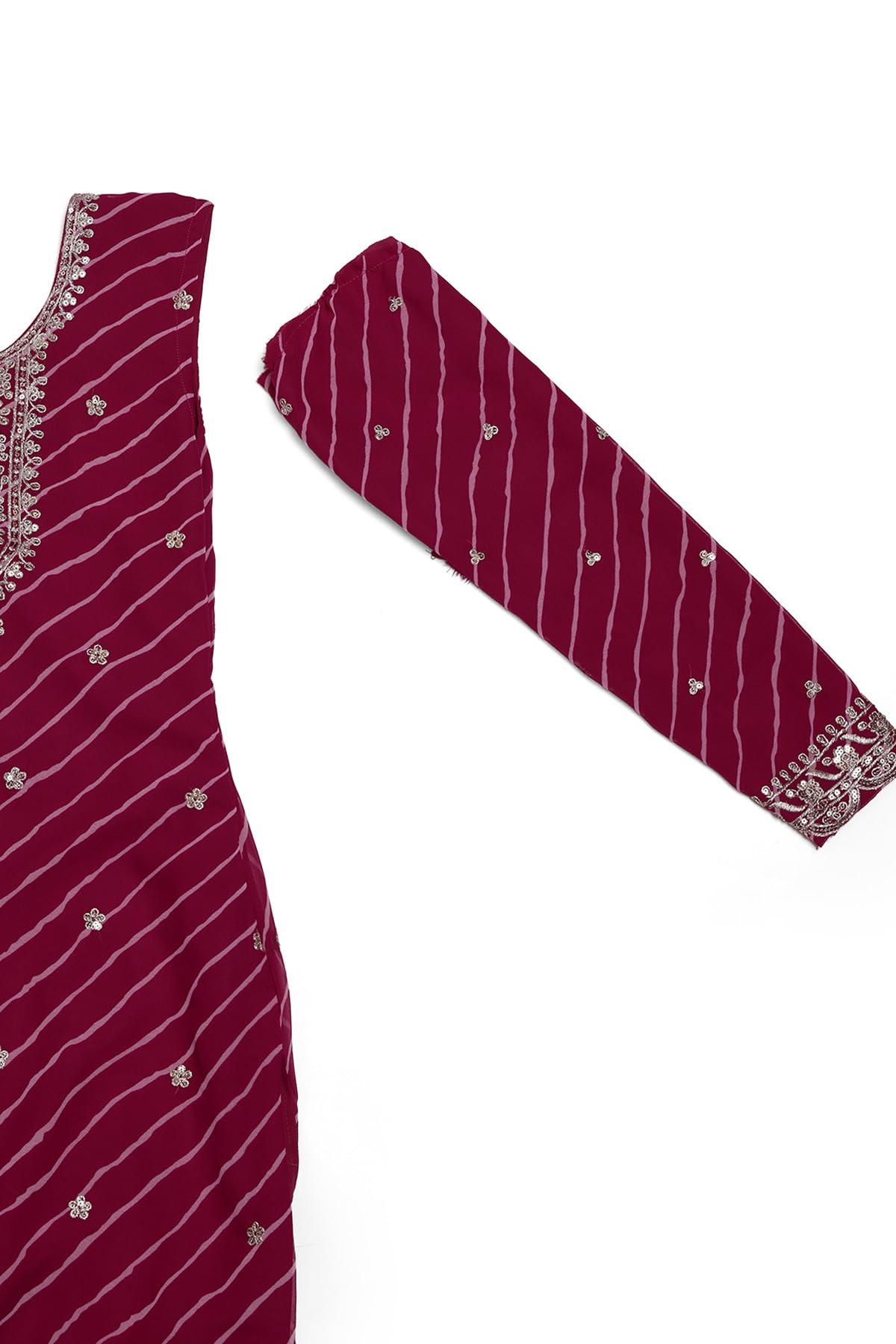 Soch Womens Fuchsia Georgette Sequin Embellished Salwar Suit