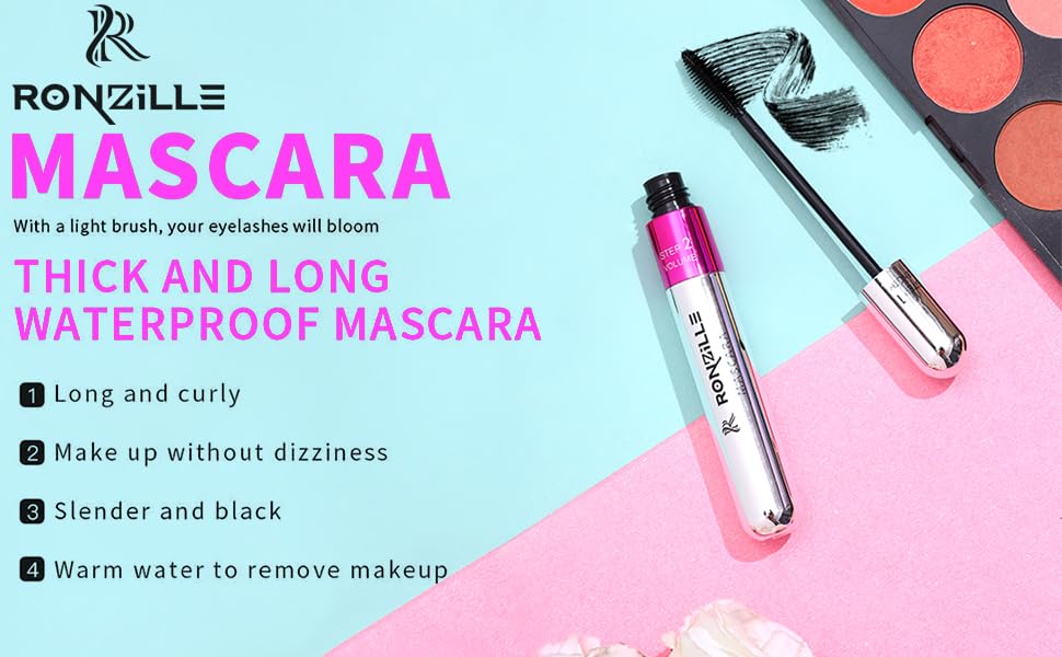 RONZILLE 2-in-1 Mascara for Women Volumizing and Lengthening Mascara | Long Lasting (15 ml) (Black)