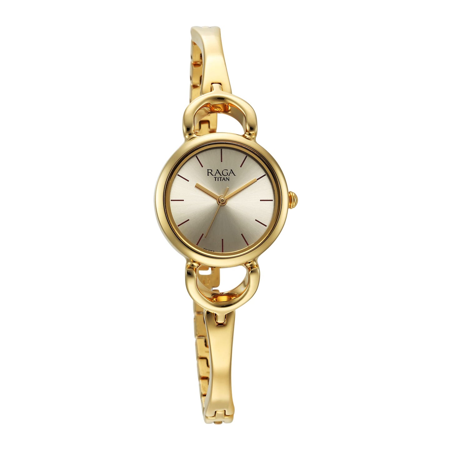 Titan Champagne Dial Analog Watch for Women -2724YM01