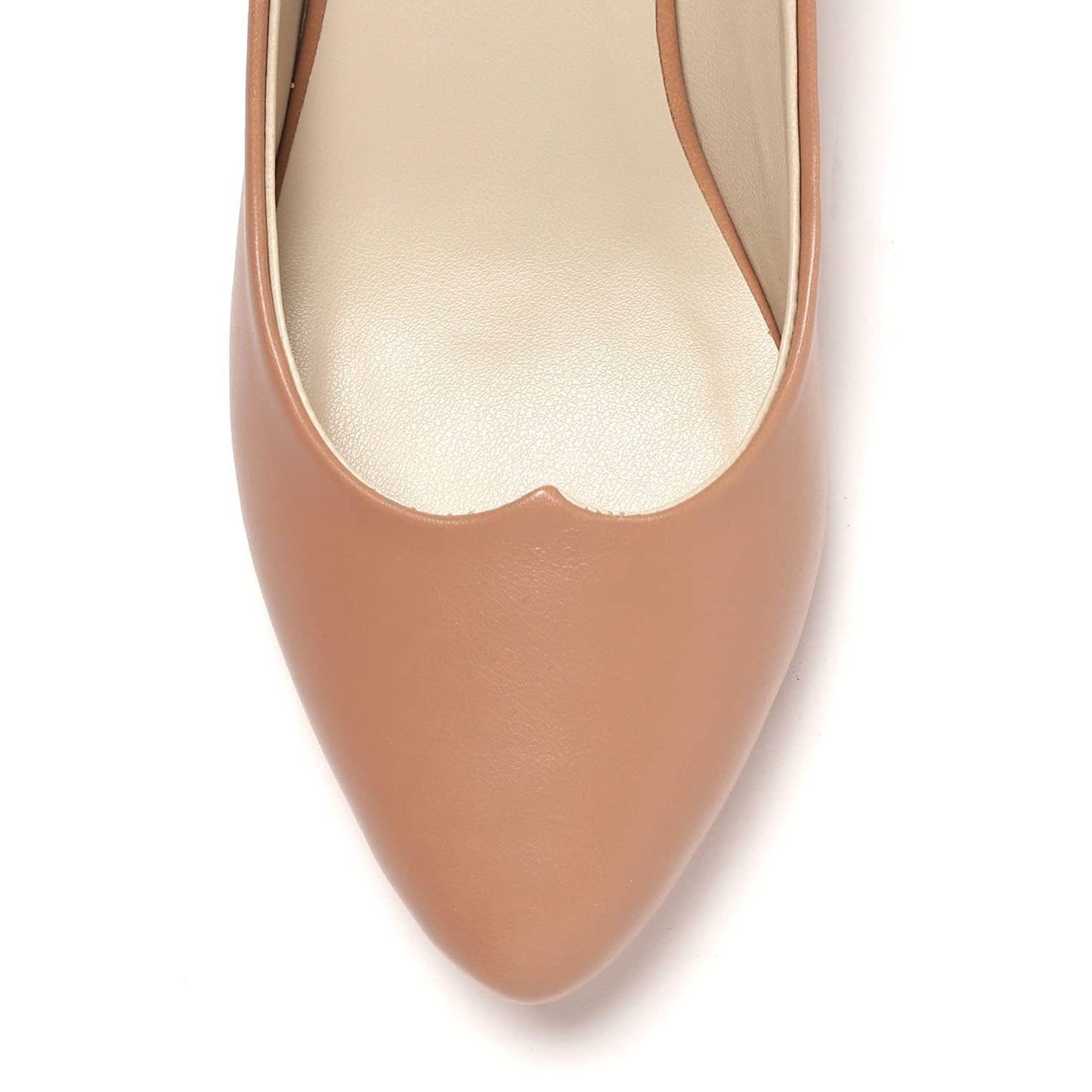 Marc Loire Women's Beige Formal Block Heel Pump Shoes for Office, 4 UK