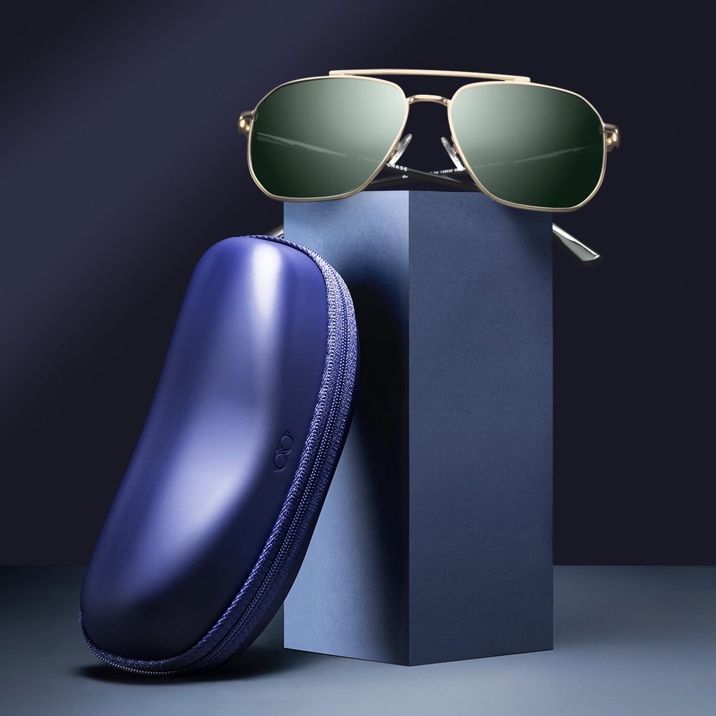 VINCENT CHASE EYEWEAR By Lenskart|Full Rim Square Branded Latest And Stylish Sunglasses|Polarized And 100% Uv Protected|Men & Women|Medium|Vc S12593/P, Golden