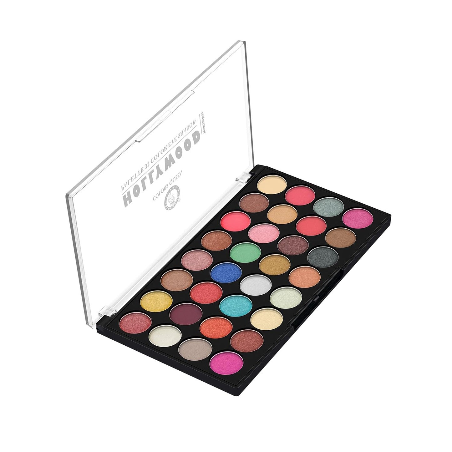 Colors Queen 32 Multicolor Hollywood Eyeshadow Palette | Matte and Shimmery Shades, Long Lasting & Easy to Blend | Highly Pigmented Eyeshadow Palette for Eye Makeup (02 - Hollywood, 34g)