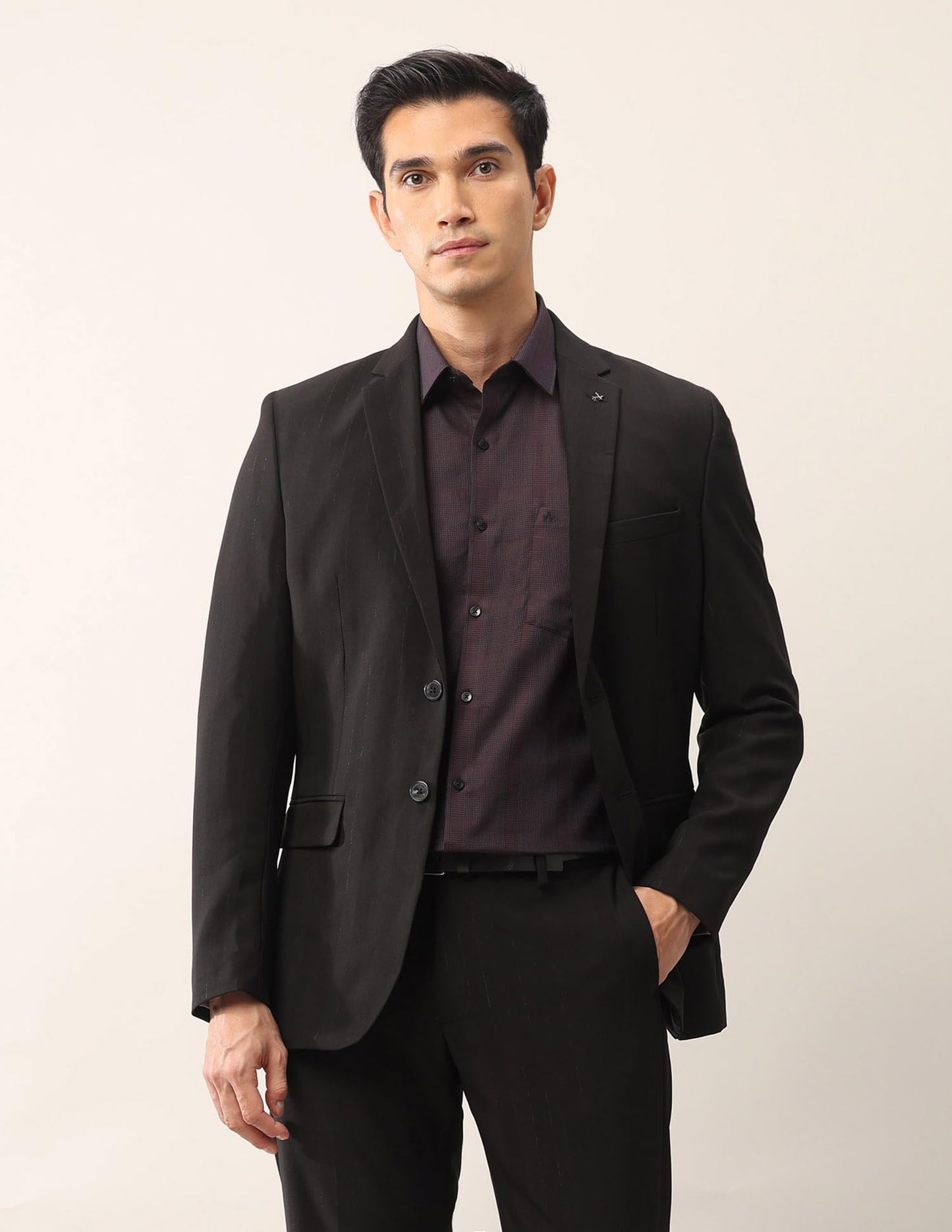 Arrow Men's Tailored Fit Ceremonial Suit Black