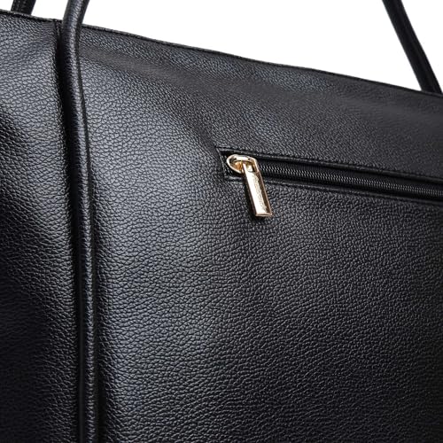 Fastrack Laptop Tote Bag for Women | Sleek Faux Leather Work Tote Fits 14” Laptop | Spacious Interior with Utility Pockets | Stylish Everyday Office Bag with Zipper Closure