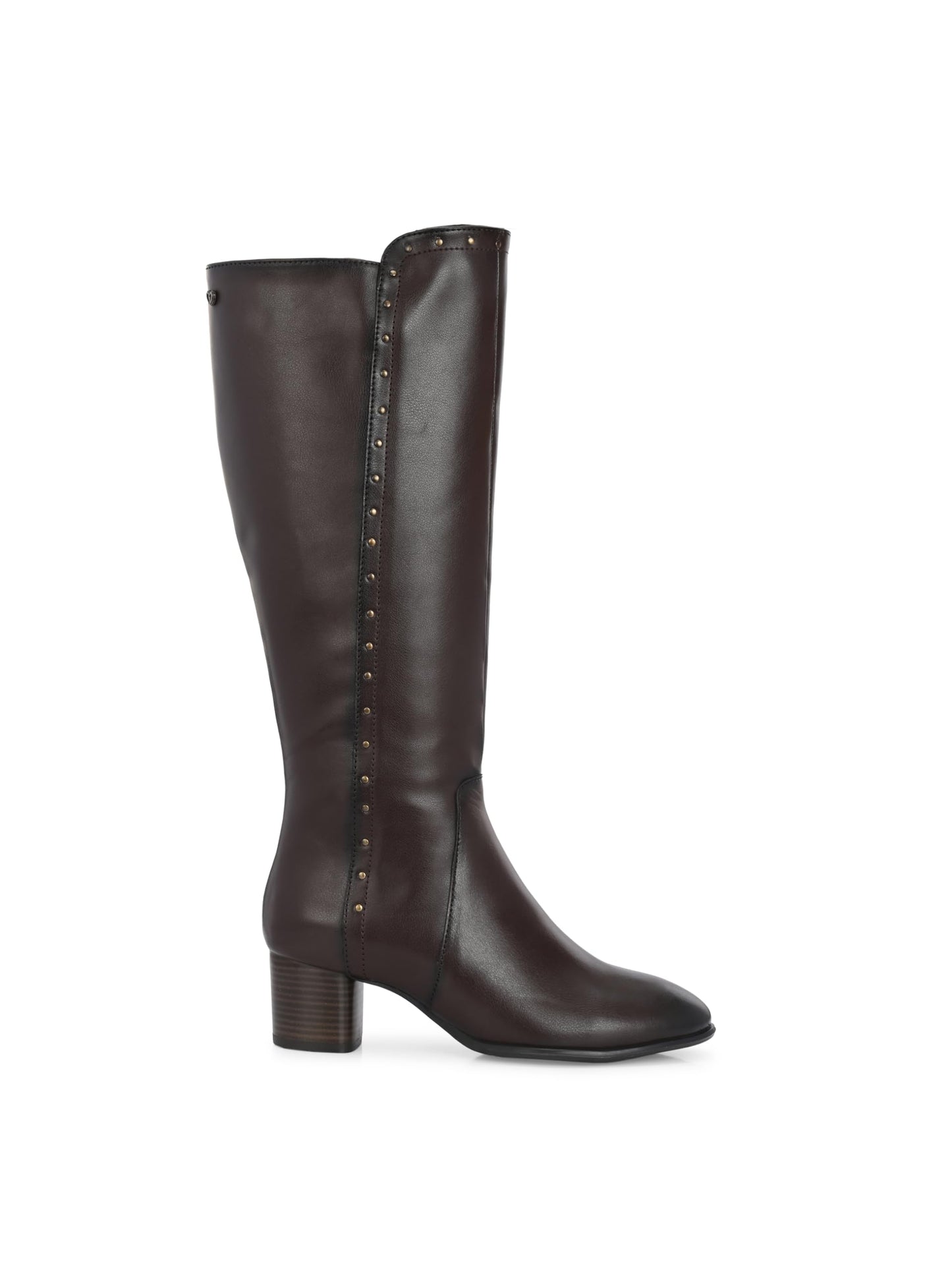 Delize Brown women Mid Heel Knee Boots 62202-39