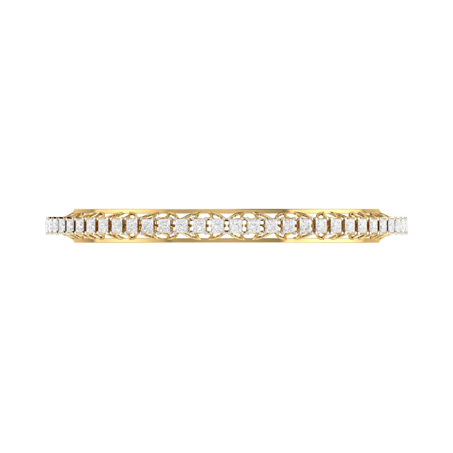 PC Jeweller 14k (585) Yellow Gold and Solitaire Bangle for Women