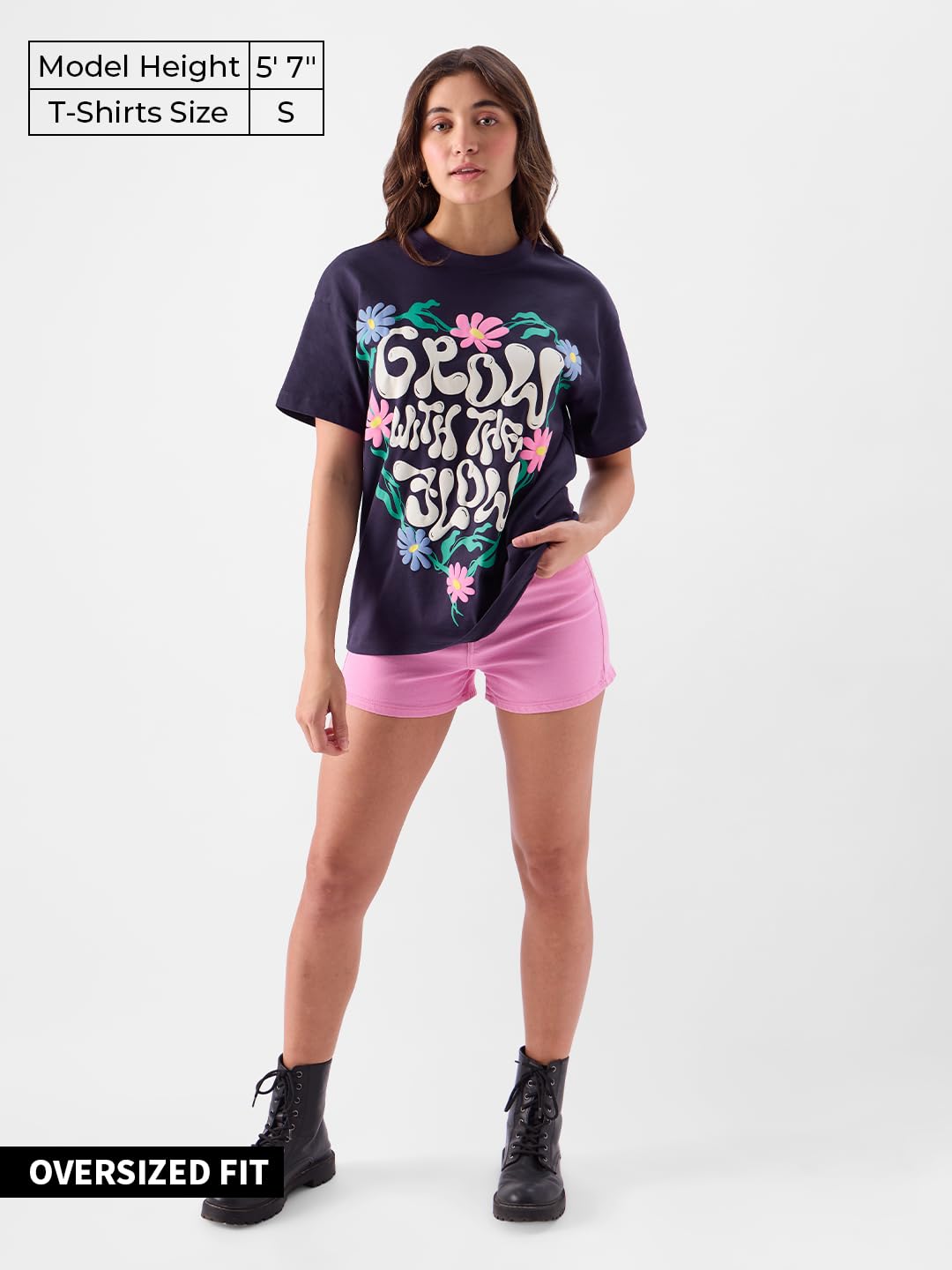 The Souled Store Grow with The Flow Women Oversized T-Shirts