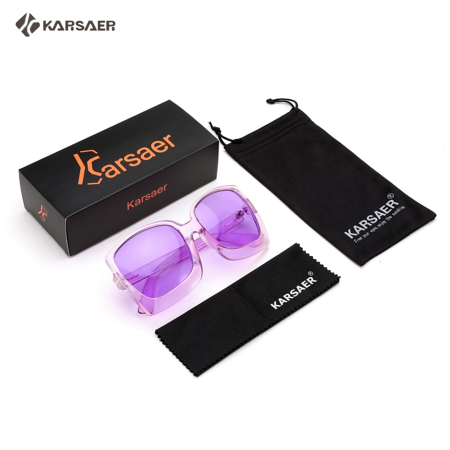 Karsaer Oversized Retro Square Round Women Sunglasses Large Frame Vintage Women Shades K7075