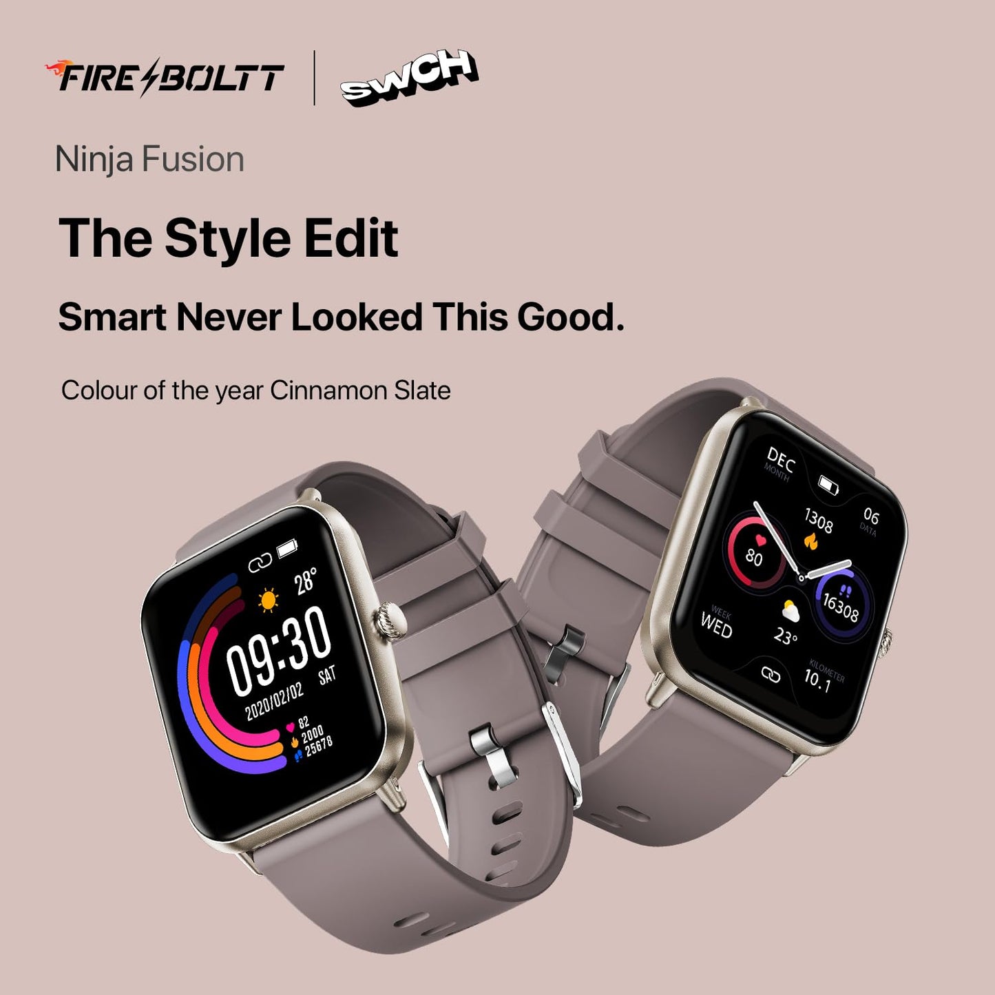 Fire-Boltt Ninja Call Pro Plus Smart Watch 1.83 inch with Bluetooth Calling, AI Voice Assistance, 100 Sports Modes IP67 Rating, 240 * 280 Pixel High Resolution (Cinnamon Slate)