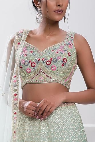 Women's Georgette Embroidery Lehenga Choli with Dupatta | Bridal Wedding Lehenga Choli for women