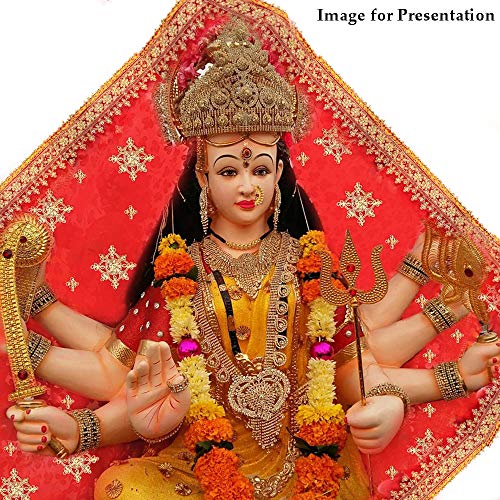 Vedic Vaani Net Cloth MATA Ki Chunri | Wedding Chunri | Devi Maa Chunri for Navratri Festival (1 Pcs)