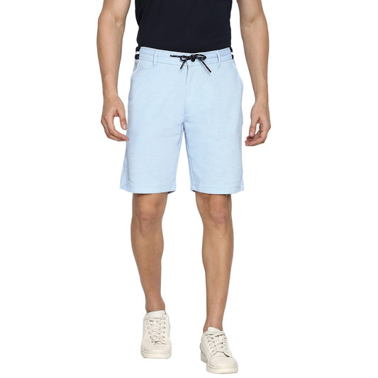 Van Heusen Men Athleisure Functional Pocket Chino Shorts - Soft Touch, Breathable_50009_Sky Blue_L