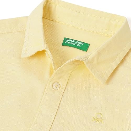 United Colors of Benetton Regular Fit Regular Collar Solid Shirt Yellow