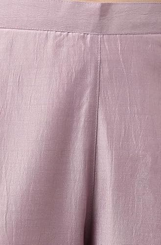 Janasya Women's Lavender Chinon Embellished Kurta with Pant and Dupatta(SET566-KR-NP-XL)