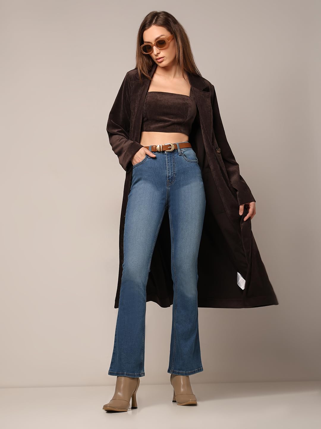 VERO MODA Women's Regular Jeans (10313951-Medium Blue Denim_Medium
