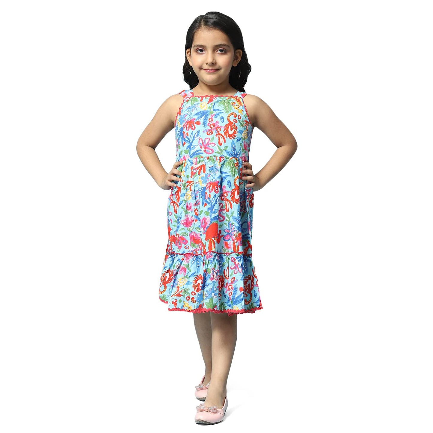 BIBA Girl Printed Kid(KW5261_Blue_3)