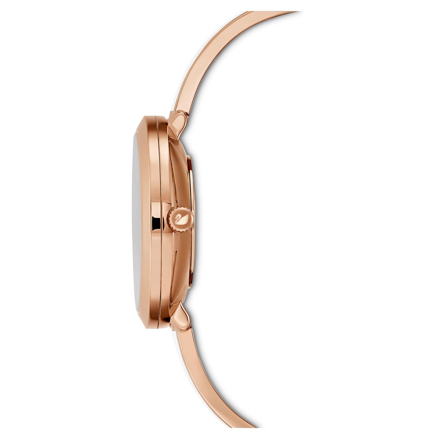 Swarovski Crystalline Delight Watch, Swiss Made, Metal Bracelet, White, Rose Gold-Tone Finish