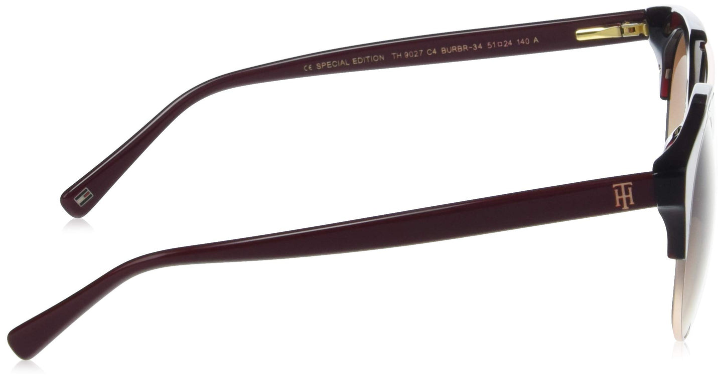 Tommy Hilfiger Gradient Round Women Sunglasses - ( Tommy Hilfiger 9027 Burbr-34 C4 51 S |51| Brown Colour Lens)