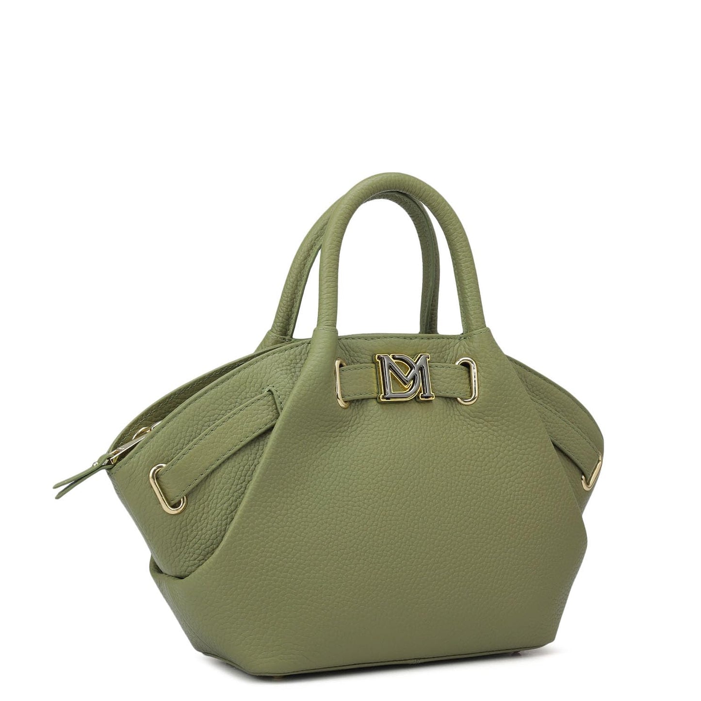 Da Milano Leather Satchel Bag for Women - Green