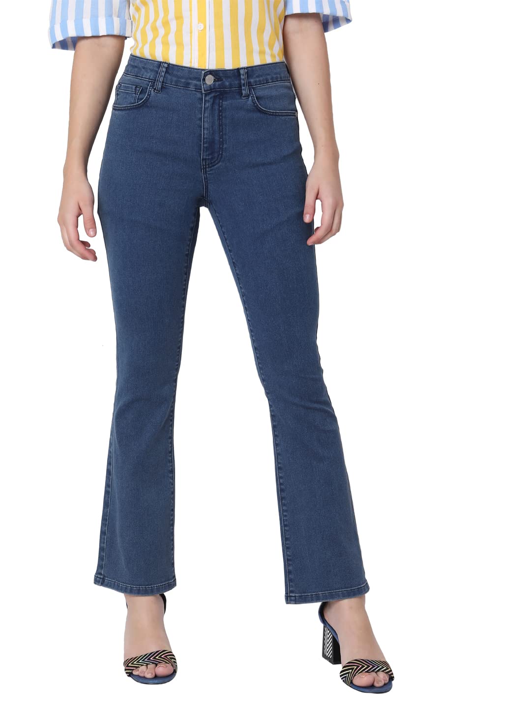 VERO MODA Bootcut fit Jeans (221575102_Medium Blue Denim_33)