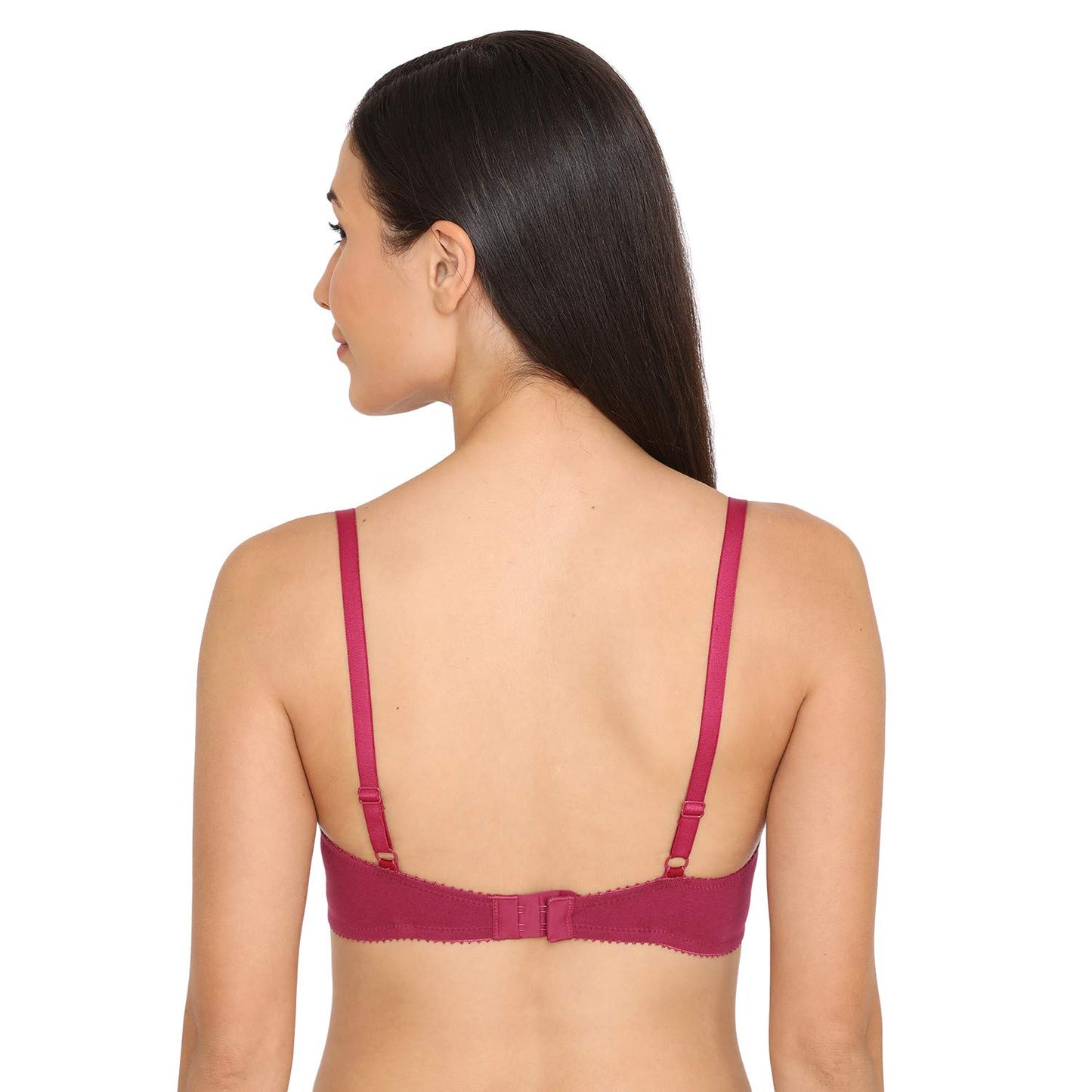 Zivame Women's Cotton T-Shirt Underwired Bra (ZI1135-Raspberrry Radiance_Pink_34D)