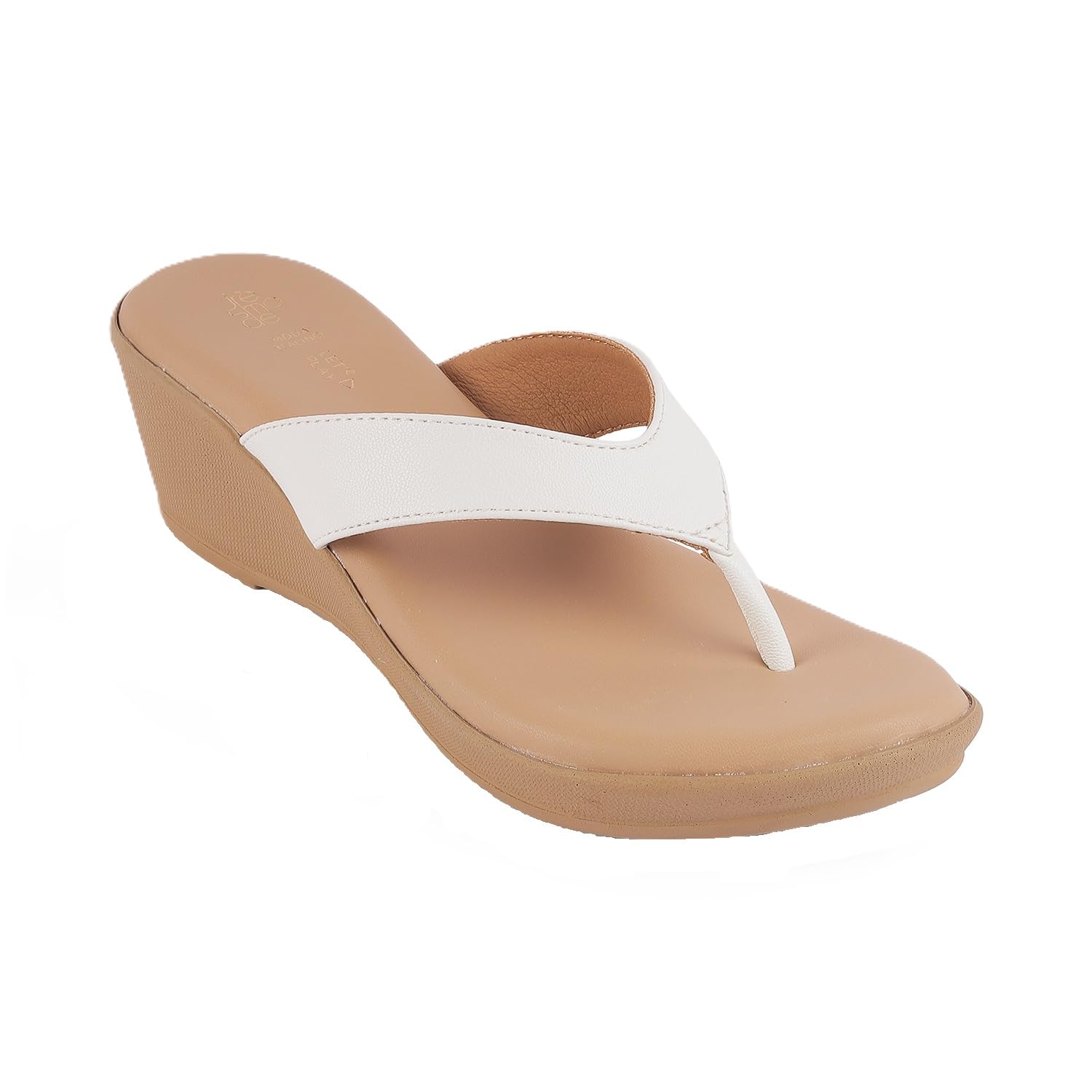 tresmode TERNI Women's Wedges Sandals Platform Heels White, UK 39 EU  Round Open Toe Comfortable Soft Casual Footwear