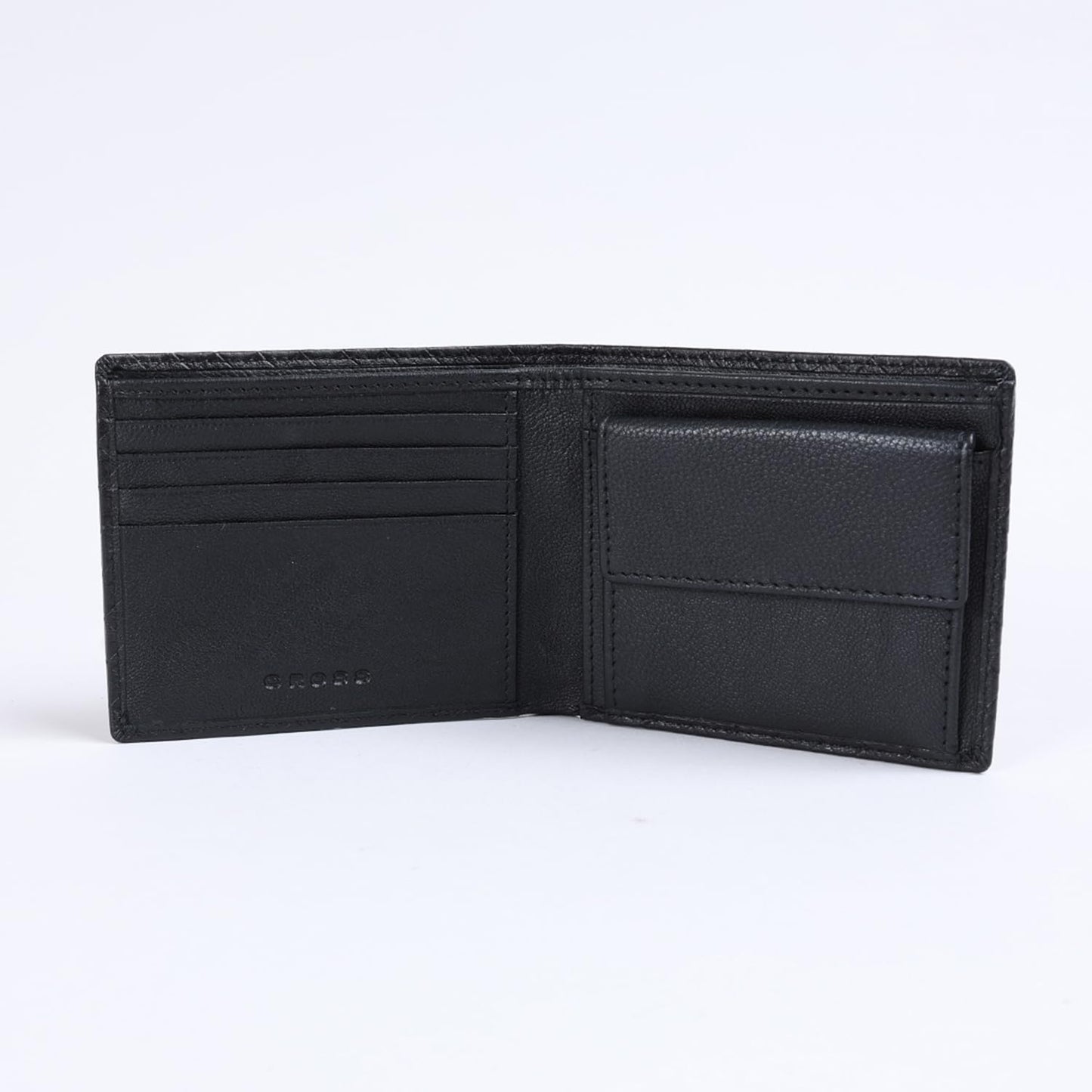 Cross Black Joelsy-Bi-Fold Leather Coin Wallet for Men | 1 Coin Pockert |4 Card Slots |2 Slip in Pocket & 2 Full Length Currency Compartments
