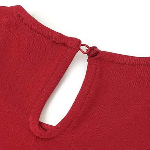 United Colors of Benetton Girl's Cotton Blend A-Line Knee-Length Casual Dress (25A349GCF051I015