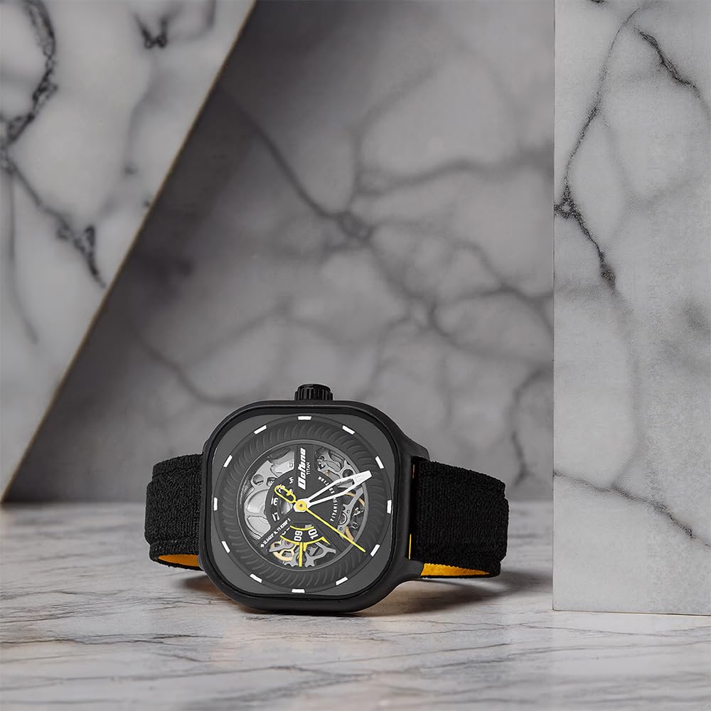 Titan Octane Aerobatics Black Dial Automatic Fabric Strap Watch for Men-NR1859NL01