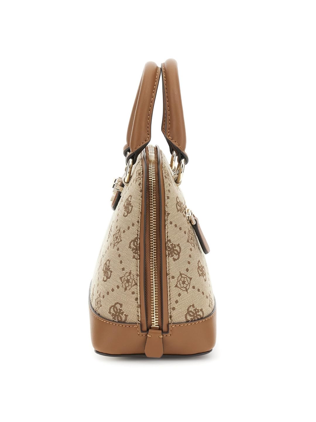 GUESS Latte Logo Printed Neda Dome Satchel Bag
