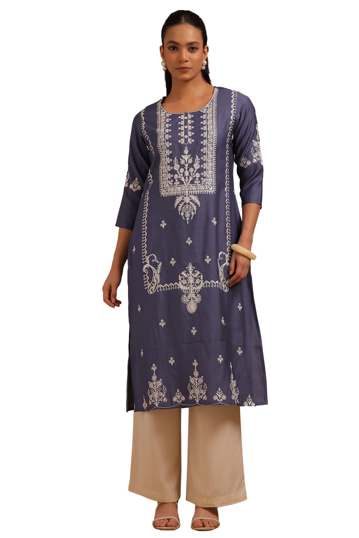 Soch Womens Gadwal Embroidered Kurta with Thread Work