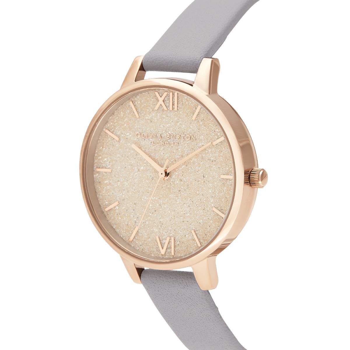Olivia burton Glitter Dial Quartz Pale Rose Gold Glitter Dial for Women's Watch - OB16GD45