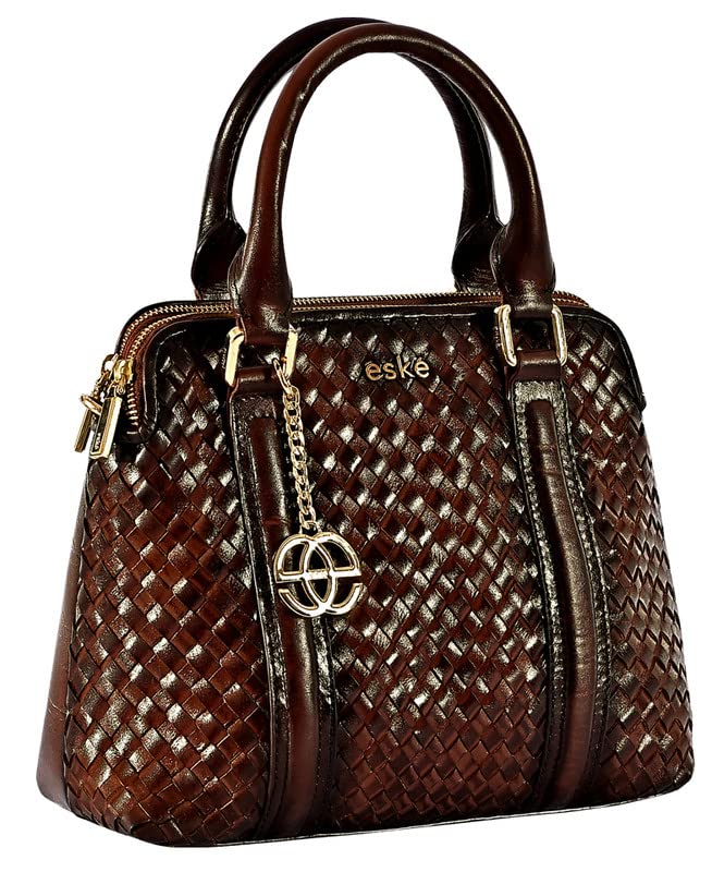 eske Women's Western (Dark Tan Hand-Stitched Braided)