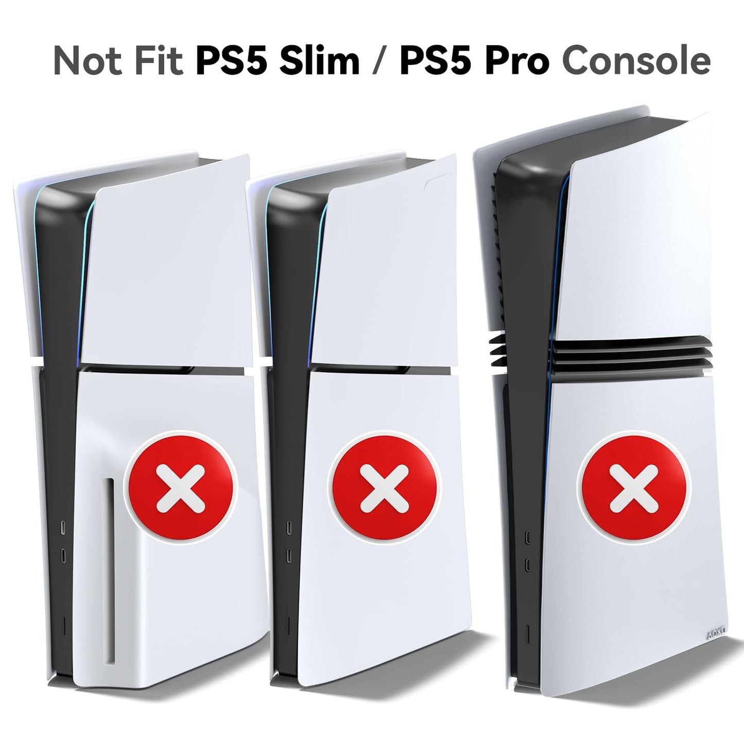 Tokluck Ps5 Horizontal Stand With 3-Level Cooling Fans For Ps 5 Console, Ps5 Accessories Cooling Stand With Ps5 Controller Charger, Ps5 Cooling Station With Headset Holder & Screw, Usb-C Cable