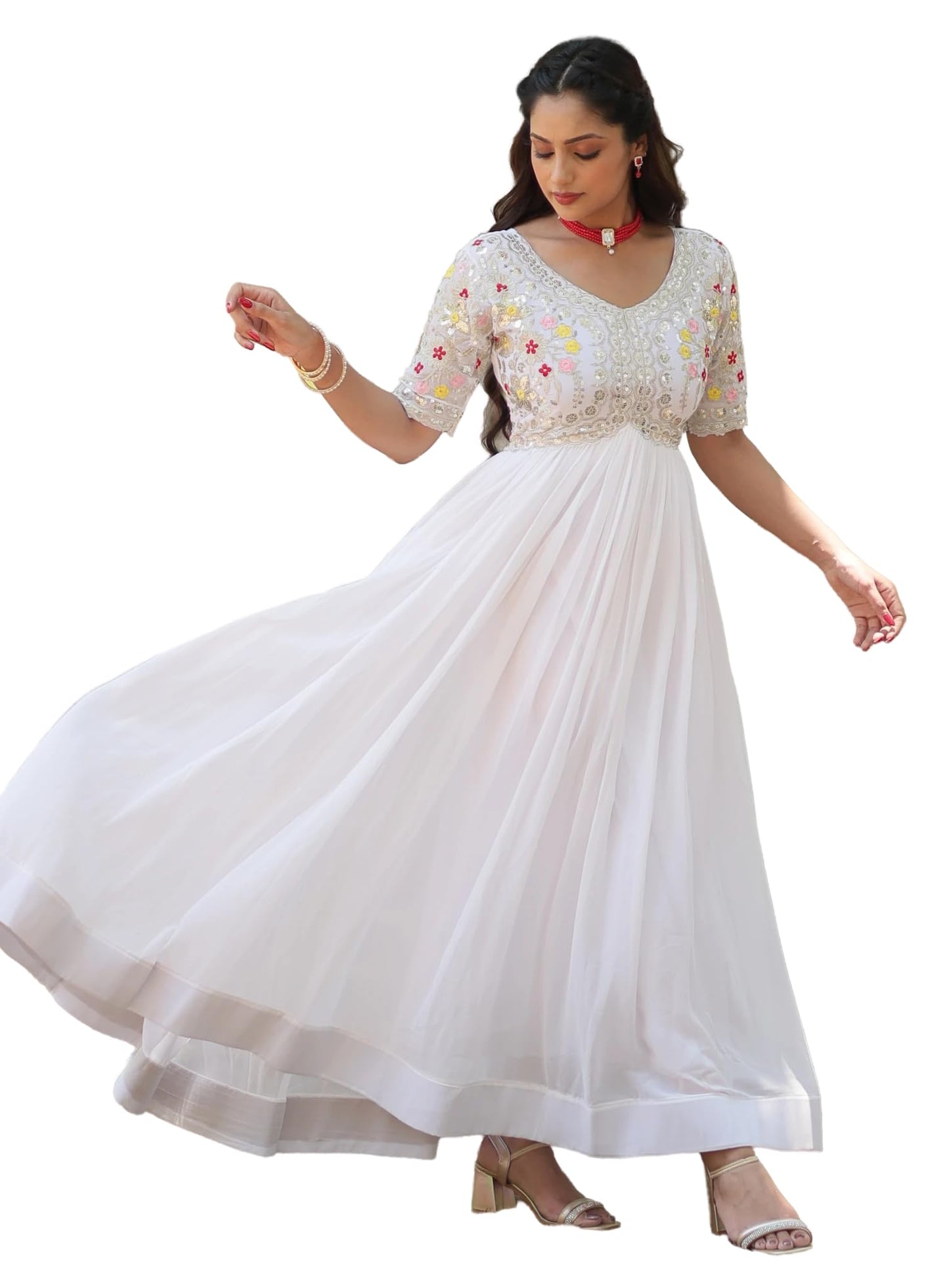 Fashion Basket Women's Georgette Anarkali Gown