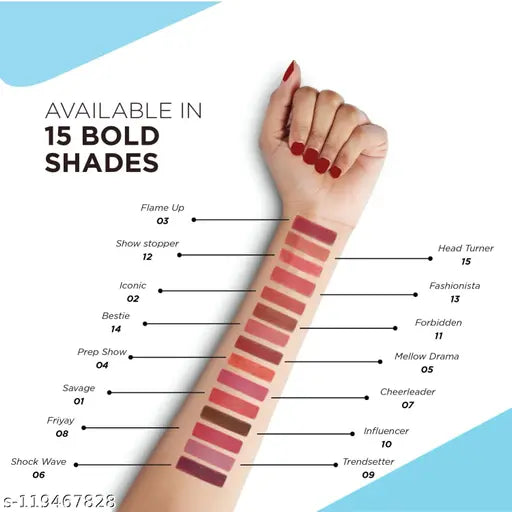 ZM ZAYN & MYZA Rich Matte Lipstick Smooth and Light Weight Intense Color in one Swipe High Pigmentation Bullet Lip Stick Enriched with Argan oil Murumuru and Shea Butter 4.2 g (Cheer Leader)