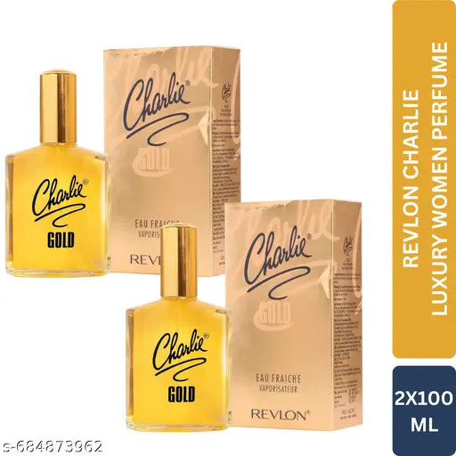 Revlon Charlie Gold Premium Luxury Perfume for Women | Long-Lasting Floral Fragrance | 100 ml, Pack of 2